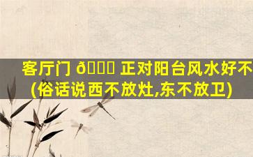 客厅门 🐛 正对阳台风水好不(俗话说西不放灶,东不放卫)